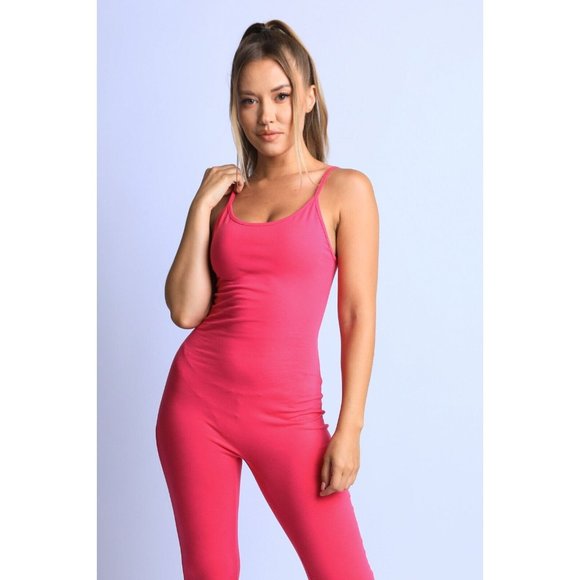 Women's Spaghetti Strap Bodycon Tank One Piece Jumpsuits Rompers S M L - Picture 9 of 9
